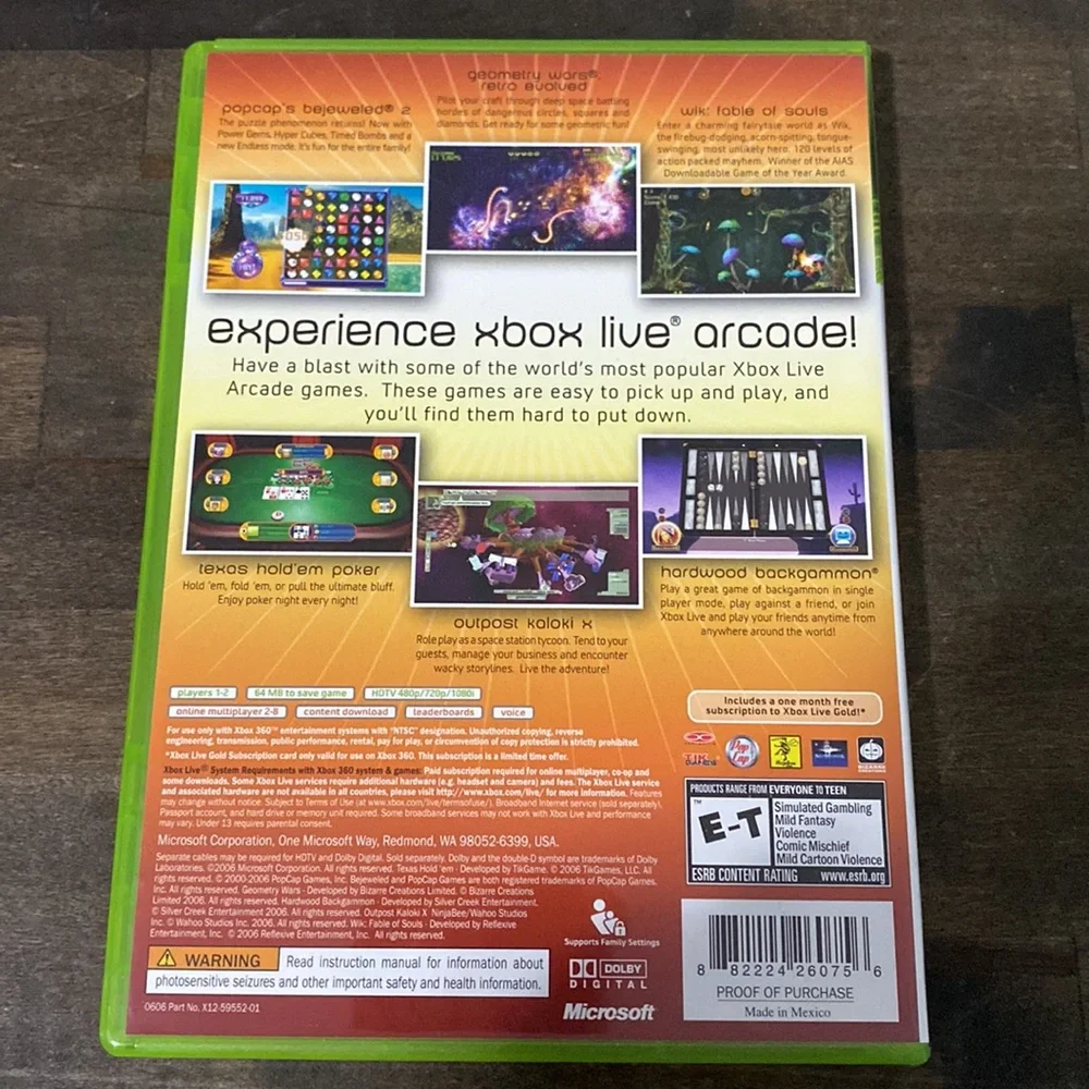 Microsoft Xbox 360 Arcade unplugged